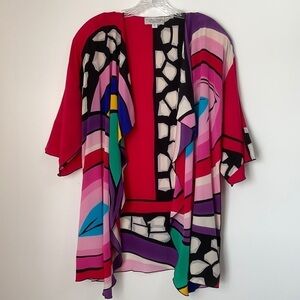 Yolanda Lorente Hand Painted Silk Suit Set Size Small